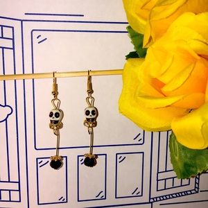 Skeleton Boho Earrings Handmade